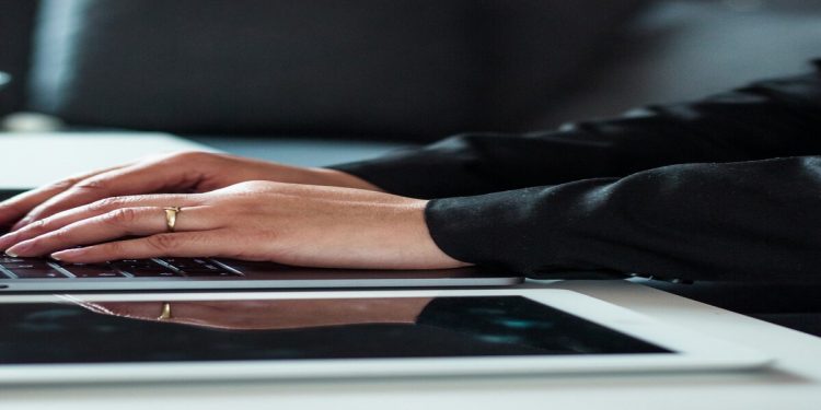 business man using a laptop